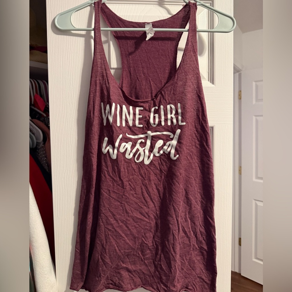 Bella Canvas Red and White Sleeveless Tank Top